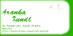 aranka kundl business card